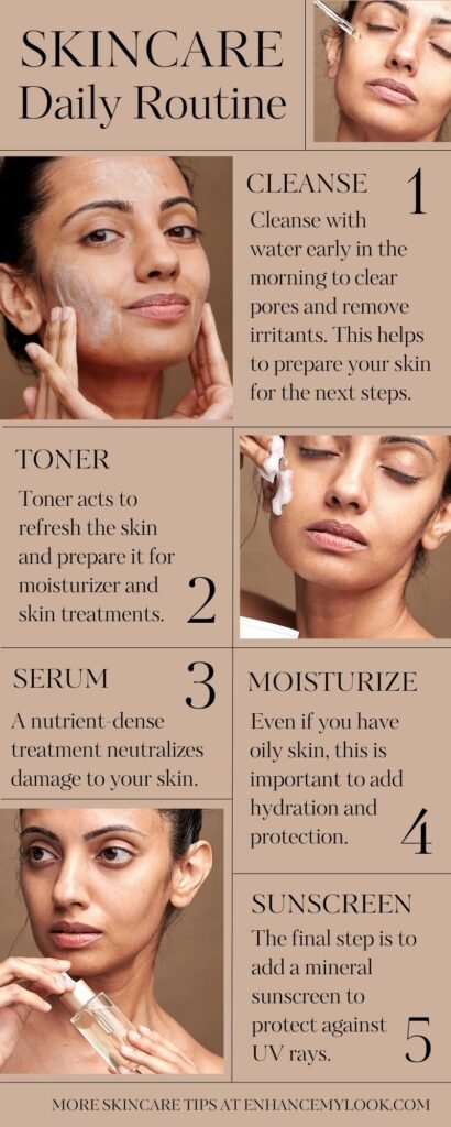 morning skincare routine at enhancemylook