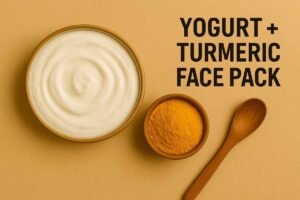 Yogurt and turmeric face mask for age spots