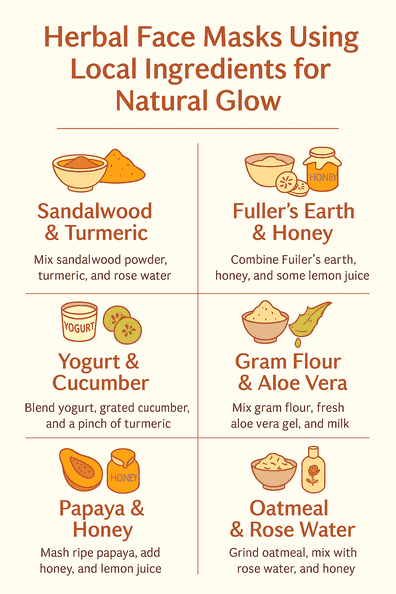 guide about 6 simple herbal facemasks at home to glow naturally through enhance my look